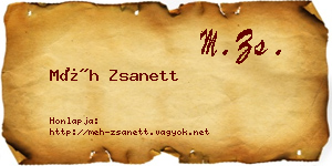 Méh Zsanett névjegykártya