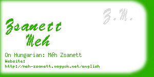 zsanett meh business card