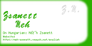 zsanett meh business card